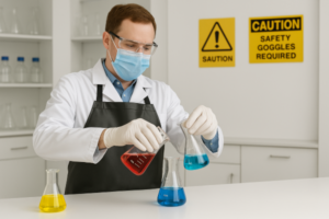 Stay safe during chemical handling with waterproof chemical aprons designed to guard against spills, splashes, and hazardous material exposure.