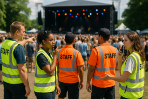 Top event staff vests for visibility and safety at large events. Compare high-vis options with reflective features, pockets, and comfort.