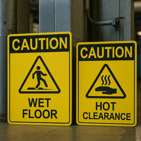 Understand the meaning of caution signs in the workplace, their importance, and where to place them to ensure safety and compliance.