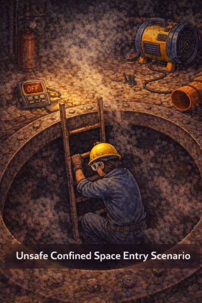 Unplanned rescue attempt in confined space