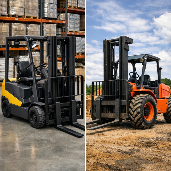 Infographic showing the 7 classes of forklifts according to OSHA 1910.178 standards.
